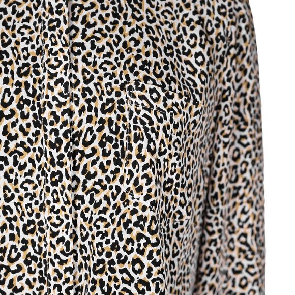 J. Crew Women's Shirt Button Up Animal Print Silk Long Sleeve Blouse Top Size S - Picture 4 of 9